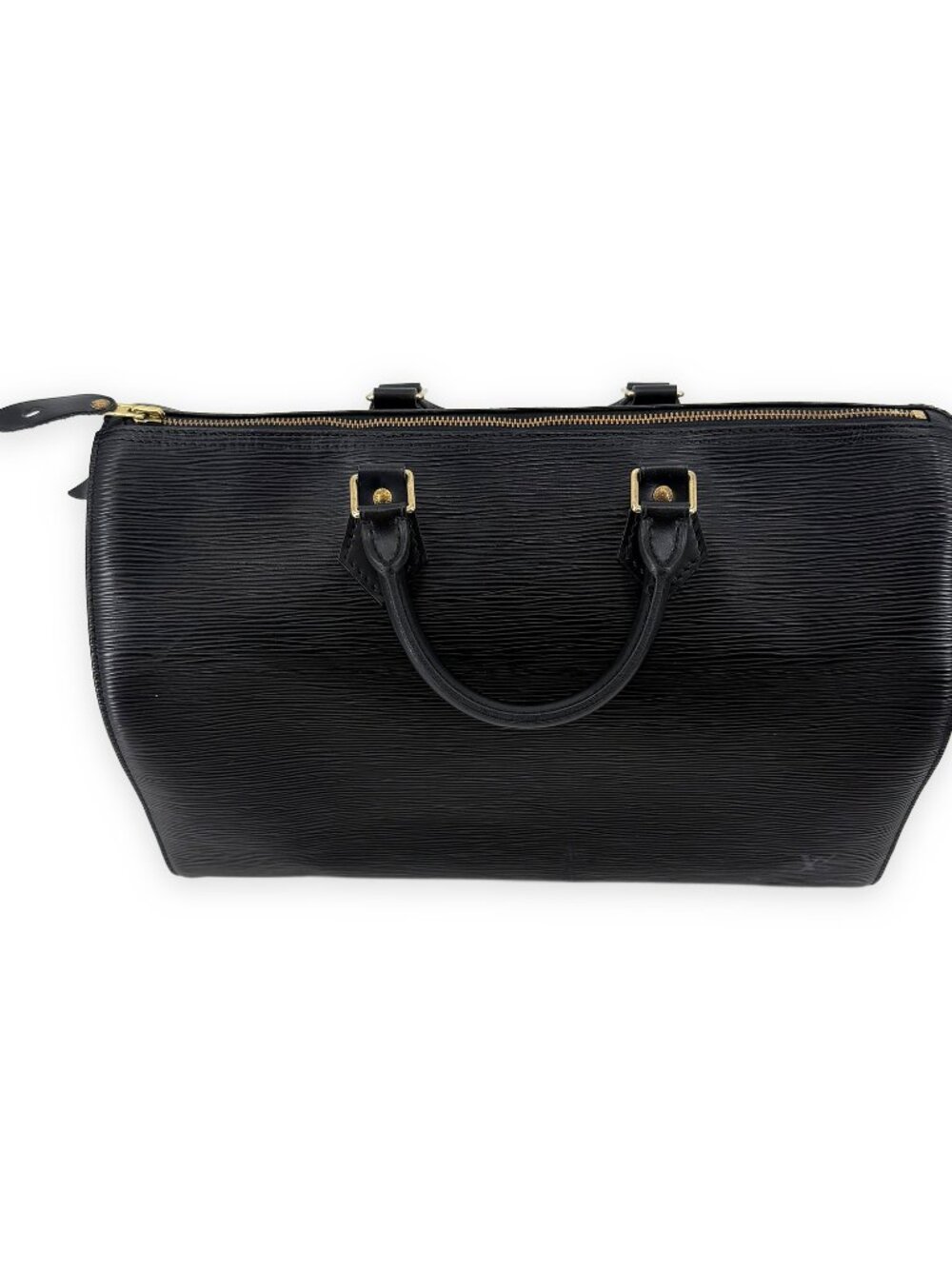 Louis Vuitton Epi Leather Speedy 35 Black Noir Top Handle Bag Vintage